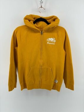 Roots Kids' Mustard Yellow Zip-Up Hoodie